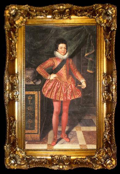 framed  POURBUS, Frans the Younger Portrait of Louis XIII of France at 10 Years of Age, ta009-2